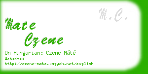 mate czene business card