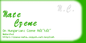 mate czene business card